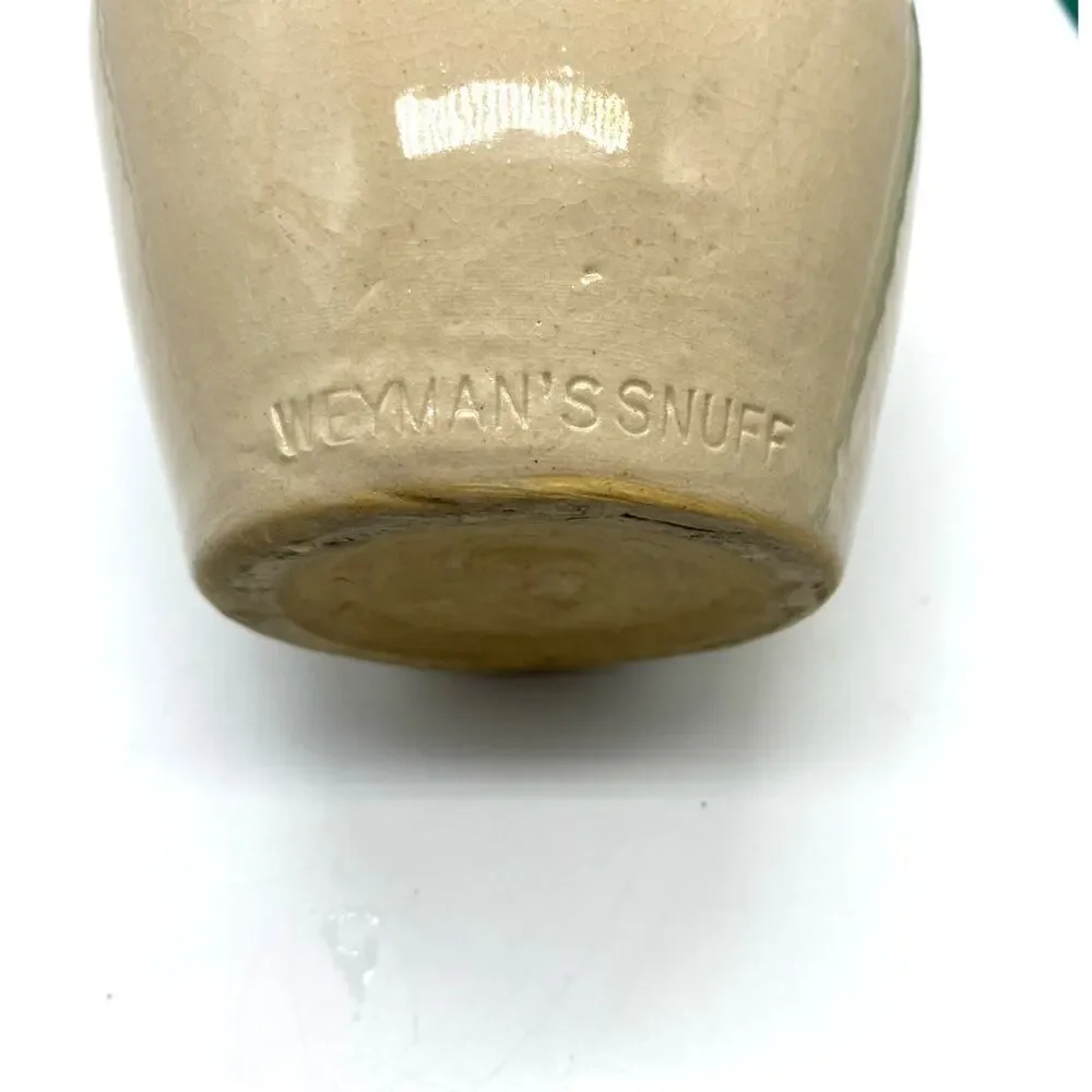Vintage‎ Weyman's snuff Jar Tobacciana Pottery Vase